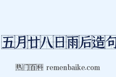 五月廿八日雨后造句是什么意思的图片